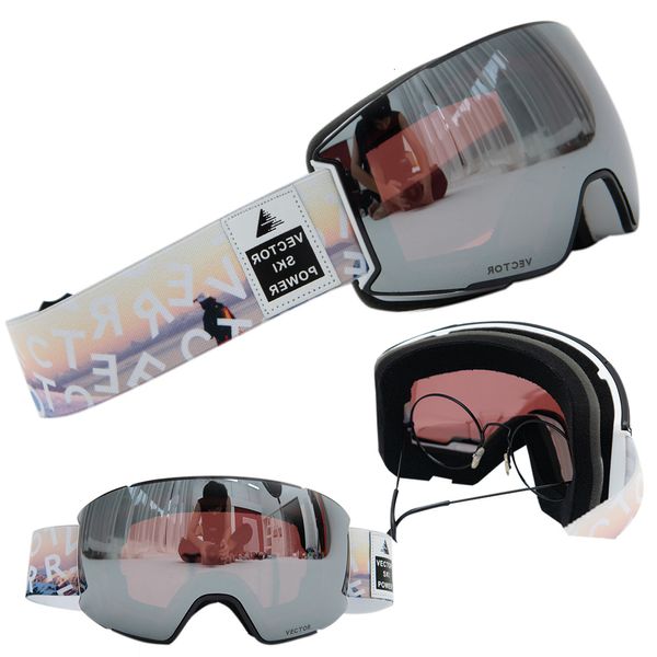 Lunettes de ski OTG Lunettes de neige Hommes UV400 Revêtements antibuée Motoneige Snowboard ing Femmes Lunettes de soleil Sports d'hiver en plein air 221124