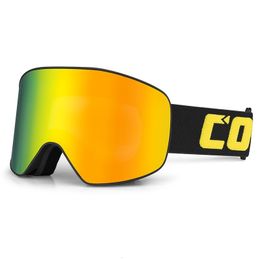 Ski-bril Professionele bril Men Vrouwen anti-vog cilindrische sneeuw ingebescherming winter volwassen sport snowboard gafas 221203