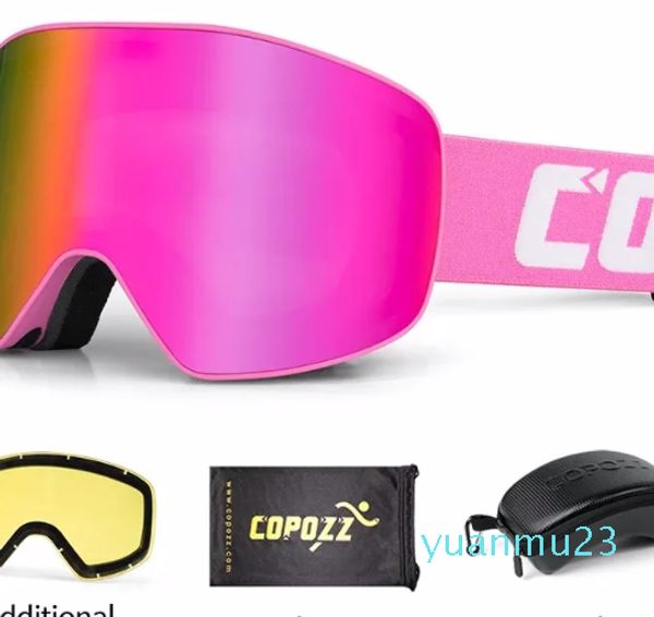 Lunettes de Ski lunettes professionnelles hommes femmes antibuée cylindrique neige Ski Protection hiver adulte Sport Snowboard Gafas