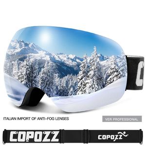 Lunettes de Ski lunettes de Ski professionnelles Double couches lentille Anti-buée UV grandes lunettes de Ski Ski Snowboard hommes lunettes de neige 230918