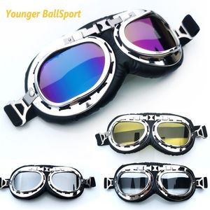 Lunettes de ski rétro Moto 100 UV400 lunettes Vintage Moto classique pour pilote de cyclisme Steampunk ATV vélo casque en cuivre 230927