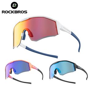 Lunettes de ski ROCKBROS lunettes de vélo couleur UV400 lunettes polarisées hommes sports de plein air lunettes de soleil VTT équipement de course sur route 231117