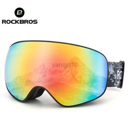 Skibril ROCKBROS Skiën Snowboardbril Volwassen Kind Anti-condens Skibrillen Bril Winddicht Verstelbaar Wintersportaccessoires HKD230725