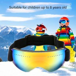 Gafas de esquí Gafas de esquí de una sola capa TPU UV400 Gafas profesionales HD Gafas de esquí antivaho Invierno Snowboard a prueba de viento Sking para niños 230907