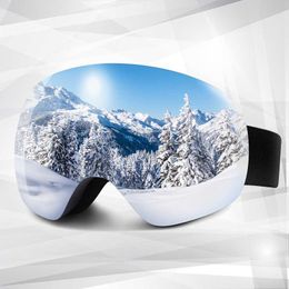 Skibril Skibril Magnetisch Snowboardbril Sneeuwbril voor Heren Dames Zwart Snowboarden Skiën Schaatsen HKD230725