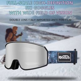 Skibrille Skibrille Herren Antibeschlag Snowboardbrille Damen Winter Outdoor Schnee Sonnenbrille UV400 Doppelschichtige Linse Skibrille HKD230725
