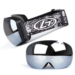 Ski Goggles Ski Goggles Snap-on Couche Anti-Fog Snowboard Men Women Eye Wear Case