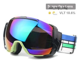Lunettes de ski Lunettes de ski Uv400 antibuée avec lentilles pour journée ensoleillée et options de lentilles pour journée nuageuse Lunettes de soleil de snowboard à porter sur des lunettes Rx 230802 9875