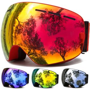 Lunettes de ski Lunettes de ski Lunettes de sports de neige d'hiver avec protection UV anti-buée pour hommes femmes jeunes lentilles interchangeables - Lunettes Premium 231113