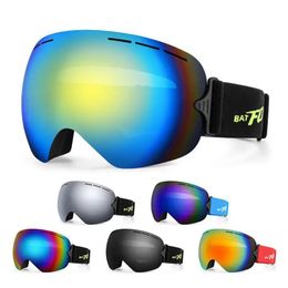 Lunettes de ski Lunettes de ski Lunettes d'extérieur Grandes lunettes de ski sphériques Anti-buée Anti-ultraviolet Lunettes de ski Accessoires de sports d'hiver 231024