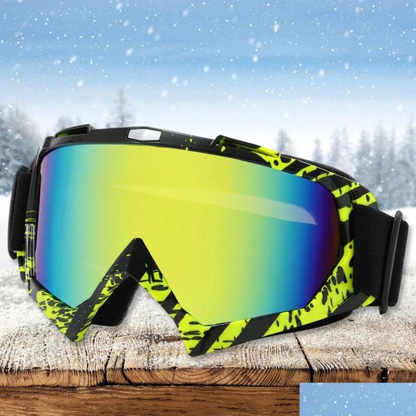 Gafas de esquí, Snowboard, esquí, gafas de protección UV, gafas de sol para deportes al aire libre, entrega directa, equipo de protección para exteriores Ot7C5