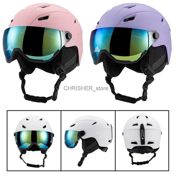 Lunettes de Ski, casques de Sports de neige PC EPS, casque de Snowboard professionnel réglable avec 14 évents pour les Sports de neige en plein air