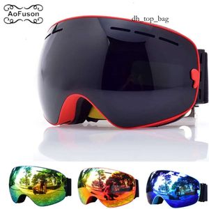 Lunettes de Ski Snowboard professionnel neige grand Angle lunettes avec Double couches antibuée Uv400 hommes femmes motoneige Googles lunettes de Ski femmes 7544