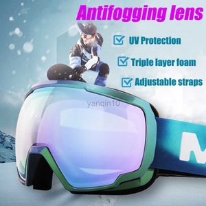 Gafas de esquí UV400 Anti-vaho Capas dobles Gafas de esquí Lente grande Máscara de esquí Gafas Esquí Nieve Snowboard Gafas Espejo Gafas polarizadas Unisex HKD230725