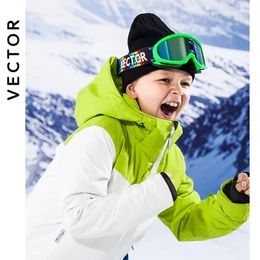 Maschere da sci VECTOR occhiali da esterno per bambini antiappannamento occhiali da sci in TPU a doppio strato occhiali antivento per bambini specchi da alpinismo 231024