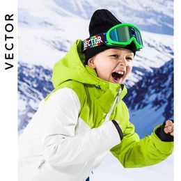 Gafas de esquí VECTOR para niños, gafas para exteriores, antiniebla, doble capa, TPU, gafas de esquí, espejos de montañismo a prueba de viento L221022