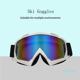 Ski-bril Winter Motorbike Sneeuw Sports Cross-Country Sneeuwscooter Goggle Zonnebril Anti-Fog UV Mannen Verwisselbare Lens Glazen