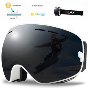 Lunettes de ski Sports de neige d'hiver avec protection anti-buée UV pour hommes femmes jeunes verres interchangeables Premium 230726