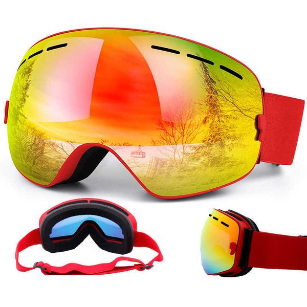 Ski Ggggles X-Tiger Glasse Kids Snowboard Goggs garçons filles hiver