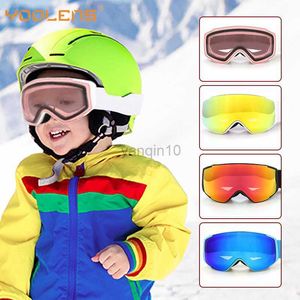 Gafas de esquí YOOLENS Niños Gafas de esquí Grandes esféricas para niños Doble capa UV400 Gafas magnéticas Niñas Niños Gafas de snowboard HKD230725