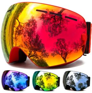 Lunettes de ski Sports de neige d'hiver Lunettes de snowboard avec protection anti-buée Uv pour hommes femmes Jeunes motoneige Ski Masque de patinage 404528920229