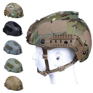 Ski -helmen Leger Tactische helm halfgecoverde militaire airsoft Safety Head Protect Hunting Shooting for Paintball Sports 231213