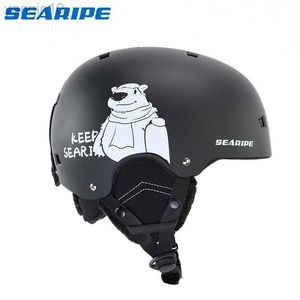 Casques de ski Casque de ski de bande dessinée Casque de ski léger pour enfants Sports de plein air Équipement de protection Planche à roulettes Protection de la tête chaude HKD230808