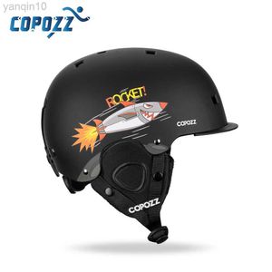 Skihelmen COPOZZ Cartoon Kids Kinderen Skihelm Integraal gegoten Buitensporten Bescherming Snowboard Helm Dames Skiuitrusting HKD230808