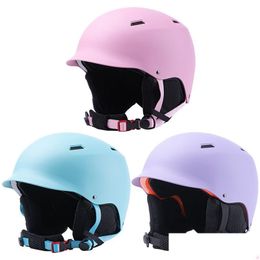 Helmets de esquí en el límite transversal 2023 Nuevos cascos ADT profesionales-uno dos gorras de nieve con borde de una pie