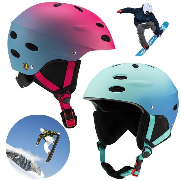 Casques de ski Casque de snowboard dégradé Coque ABS durable Protection contre la neige réglable Sports en mousse EPS pour hommes femmes jeunes 231130