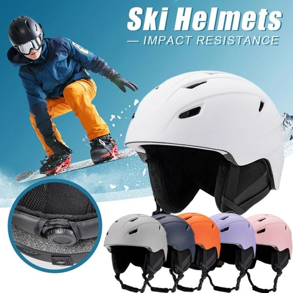 Casques de ski Casques de neige intégralement moulés 14 aérations Casque de ski Casque de skateboard Doublure amovible Coussinets d'oreille Lunettes compatibles pour hommes femmes 231114