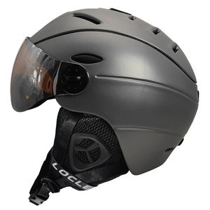 Skihelmen LOCLE CE-certificering Bril Skihelm In-mold skihelm met bril Snowboard-/skateboardhelm 5 kleuren M/L/XL 231114