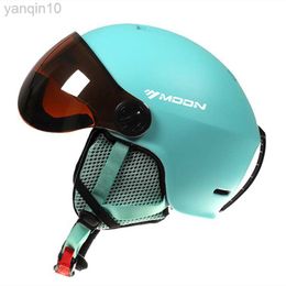 Casques de ski MOON Casque de ski avec lunettes Casque de ski pour adulte Sports d'hiver Protection Snowboard HKD230808