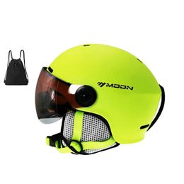 Skihelmen MOON-skihelm met integraal gevormde bril PC en EPS Hoge kwaliteit buitensporten Ski, snowboard en skateboard 231016