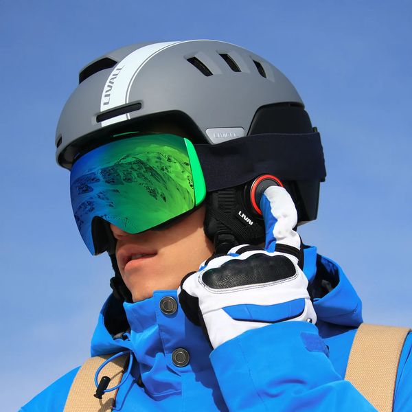 Casques de ski Casque de ski intelligent en plein air Sport de neige Snowboard Bluetooth téléphone casques de sécurité alerte SOS talkie-walkie équipement de ski 231118