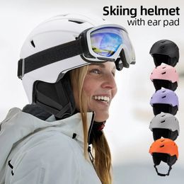 Casques de ski Casque d'hiver pour snowboard patinage thermique hommes ski sécurité intégré vélo léger Sports de plein air casquette chaude 231213