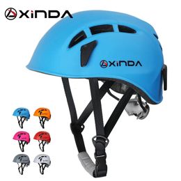 Casques de ski Xinda casque d'escalade en plein air spéléologie équipement de sauvetage en montagne pour étendre le casque de sécurité casque de travail de spéléologie 231205