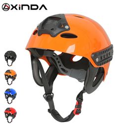 Cascos de esquí Xinda Rescate de agua al aire libre Casco de seguridad Protección para la cabeza Corrientes de escalada Rafting Deporte para adultos Casco acuático 231205