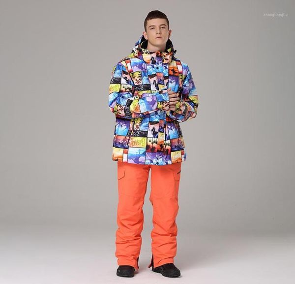 Veste de Ski pantalon hommes thermique hiver neige Ski costumes homme imperméable Snowboard vêtements homme Ski Snowboard Set18455403