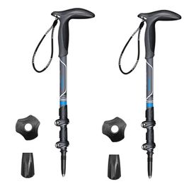 Skistokken Telescopisch Wandelstokken voor buiten Nordic Riet Koolstofvezel Ski Kamperen Trekkingstok Intrekbaar Wandelstaf 0,46-1M 0,2kg 231101