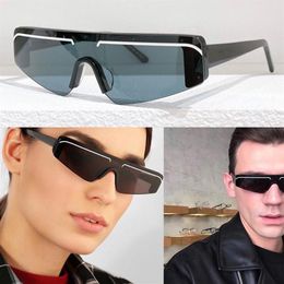 Ski Rectangle Lunettes de soleil Fashion Black Lenses Small Frame Head Womens Men 0003 Design Flat Full Lens Modern Frontal Outdoor Shoppi290S