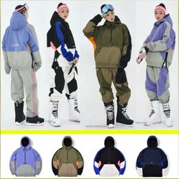 Conjunto de esquí para hombre, monos, trajes para mujer, ropa de Snowboard, chaqueta para marido, pantalones de invierno, ropa para Snowboard Dupe 240111