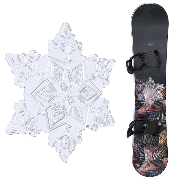 Ski Snowboard Sacs 3D Effacer Snowflake Snowboard Stomp Pad PVC Antidérapant pour fournir une adhérence sur vos sports de plein air 230729