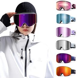 Gafas de snowboard de esquí de doble capa antivaho mujeres hombres gafas de esquí senderismo al aire libre motocicleta ciclismo gafas de sol 231226