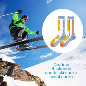 Chaussettes de ski pour sports extérieurs cyclisme grimpant randonnée Camping Snowboard chaussettes molles à cycle