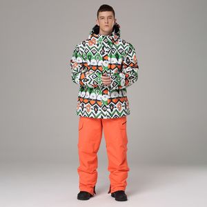 Ski -pak mannen winddichte waterdichte kleding ski jas en broek sneeuw sets wintermerken skiën en snowboardpakken voor mannen