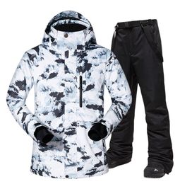 Combinaison de Ski hommes hiver chaud coupe-vent imperméable Sports de plein air vestes et pantalons de neige équipement de Ski veste de Snowboard hommes Brand4751927