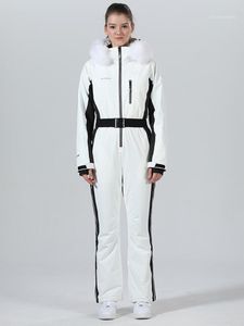 Vestes de Ski combinaison de Ski femmes une pièce veste combinaison Snowboard costumes Sport d'hiver snowboard ensemble neige vêtements1