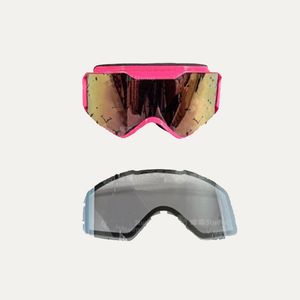 Lunettes de soleil de ski pour hommes et femmes styles de sport anti-buée double couche protection lunettes de soleil design neige extérieure Eyeglasse