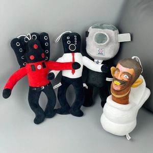 Skibidi Toilet Knuffel Cartoon Poppen Toilet Man Monitor Gevulde Speakerman Grappige Pop Kerst Verjaardagscadeau Voor Kinderen